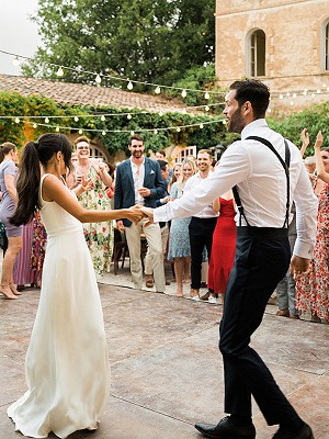 Couple dancing at a wedding